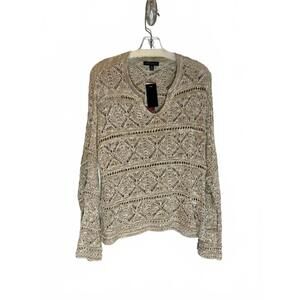 NEW PARKHURST women's prescott shorty sweater in taupe two mix